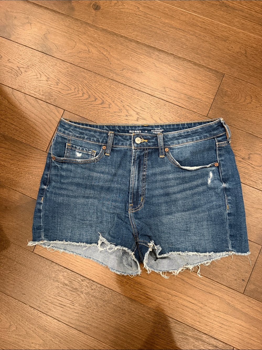 Old Navy High Rise OG Straight Cut Off Denim Shorts Size 12 - C73-013